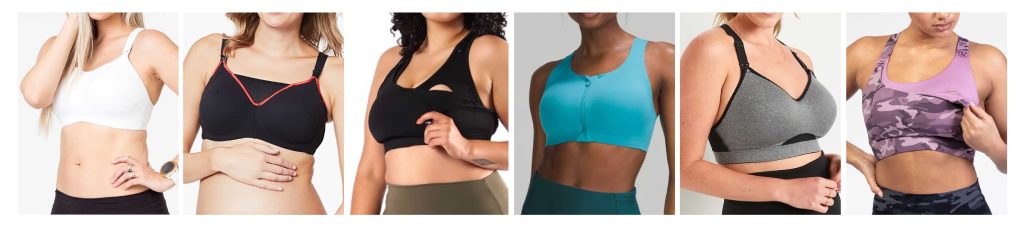 Collection of Top Sports Bras for Nursing and Running