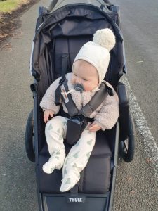 The Thule Urban Glide stroller has a 5-point harness