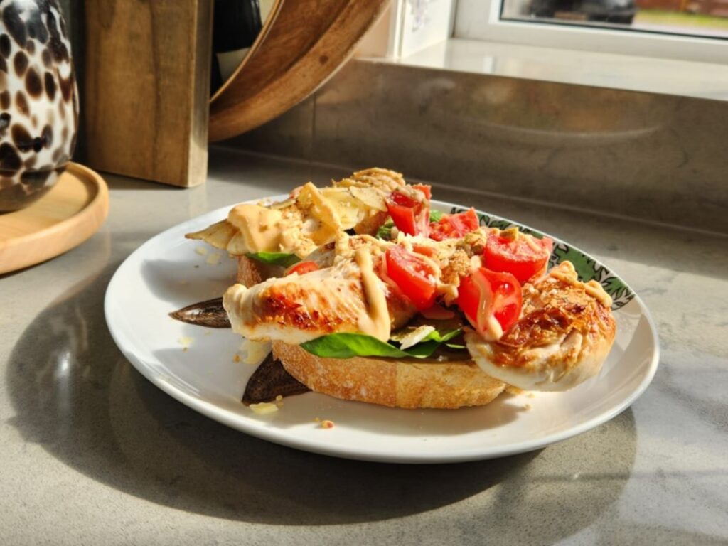 Sourdough chicken sandwich for mom lunches