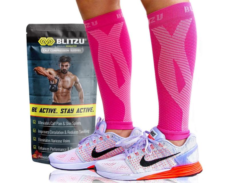 Calf compression sleeves for running moms to improve circulation during their runs