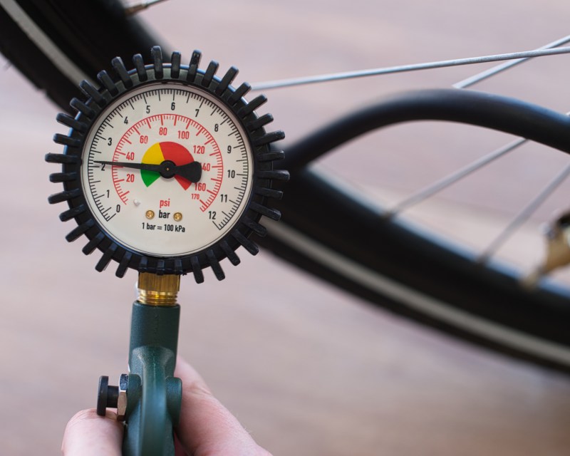 Check tire pressure when snow running