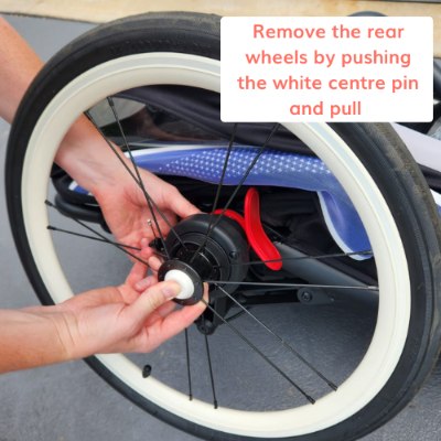 How to take wheels off jogging stroller