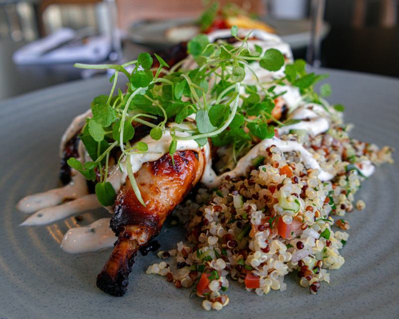 eat protein-loaded food like grilled chicken before a 10k