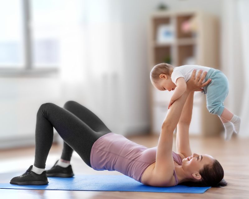 Pelvic floor exercises are vital for any kind of postpartum weight training.