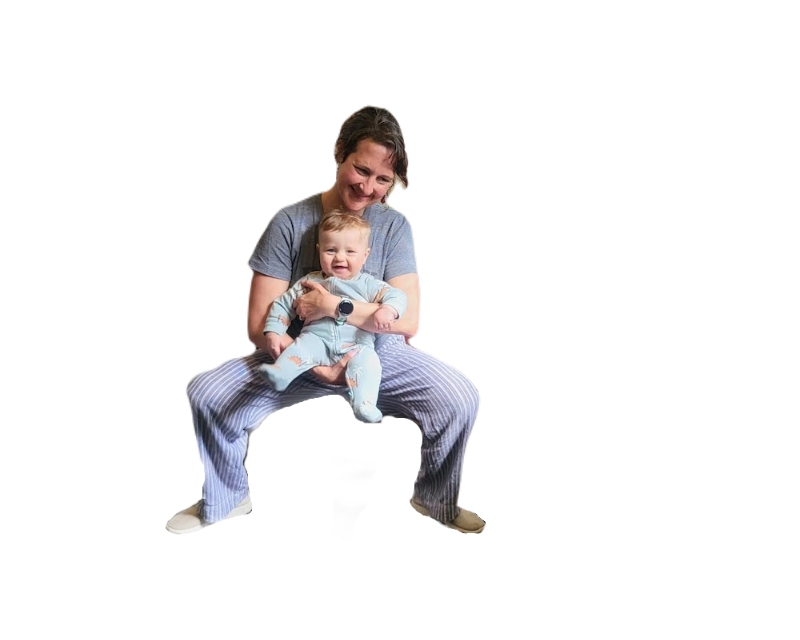 Squats are a perfect addition to workouts to do with baby