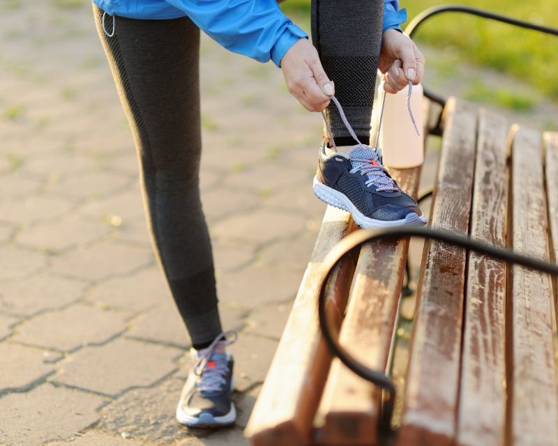 Training for a race postpartum starts with walking