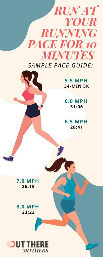 Run at your racing pace for 10 minutes using this steady 10-minute treadmill workout plan